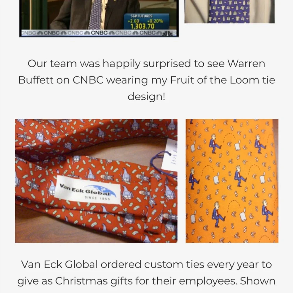 Orange Silk Iconic Tie - Picture 2 of 2